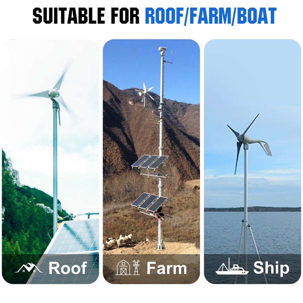 1000W 24V (400W Wind+6x100W Solar) Solar Wind Hybrid Kit - Solar Wind Hybrid Kit