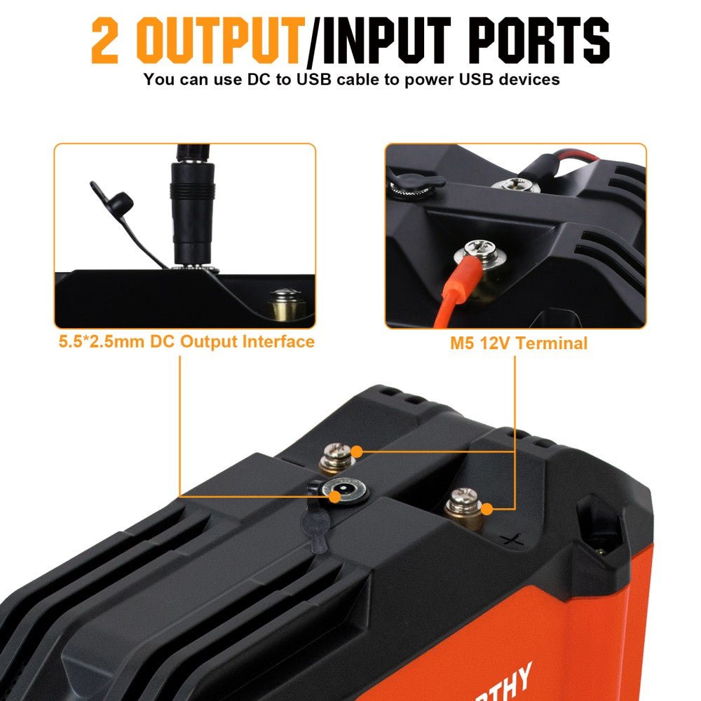 12V 20Ah Portable LiFePO4 Deep Cycle Rechargeable Battery - lithium battery