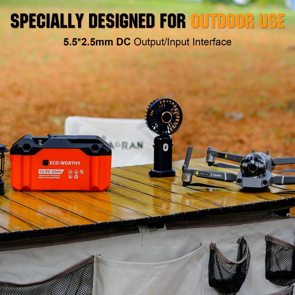12V 20Ah Portable LiFePO4 Deep Cycle Rechargeable Battery - lithium battery