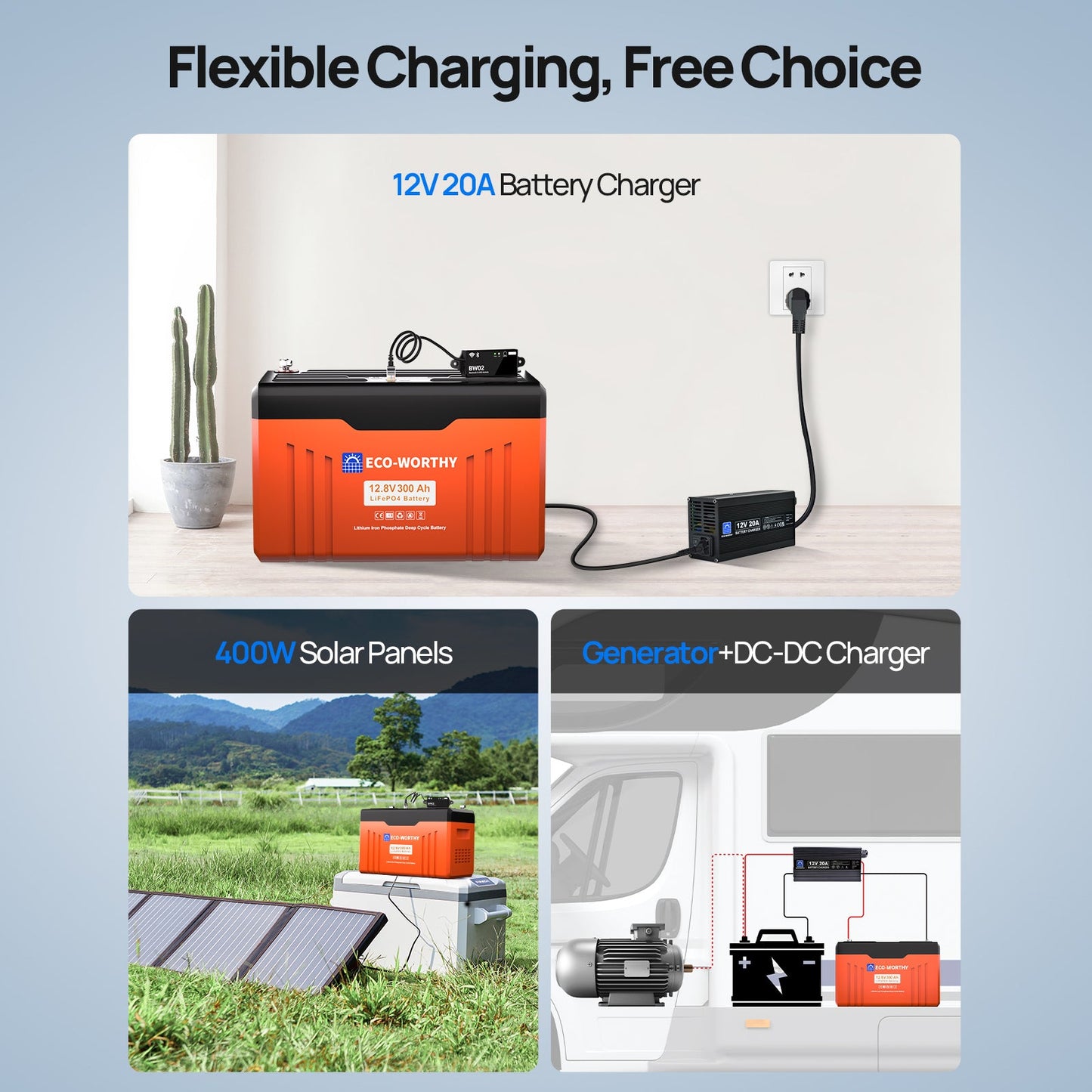 12V 300Ah LiFePO4 Lithium Battery with Bluetooth and Low - Temp Protection - lithium battery
