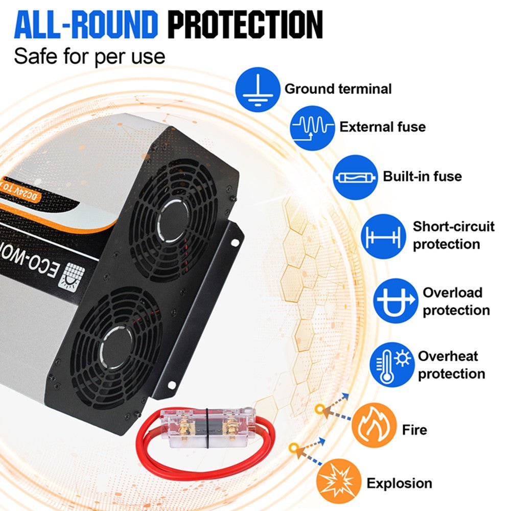 3000W Off Grid Pure Sine Wave Inverter 24V to 110V - Inverter