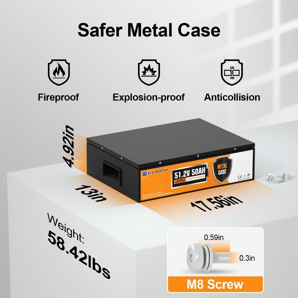 48V 50Ah Stackable LiFePO4 Battery - lithium battery