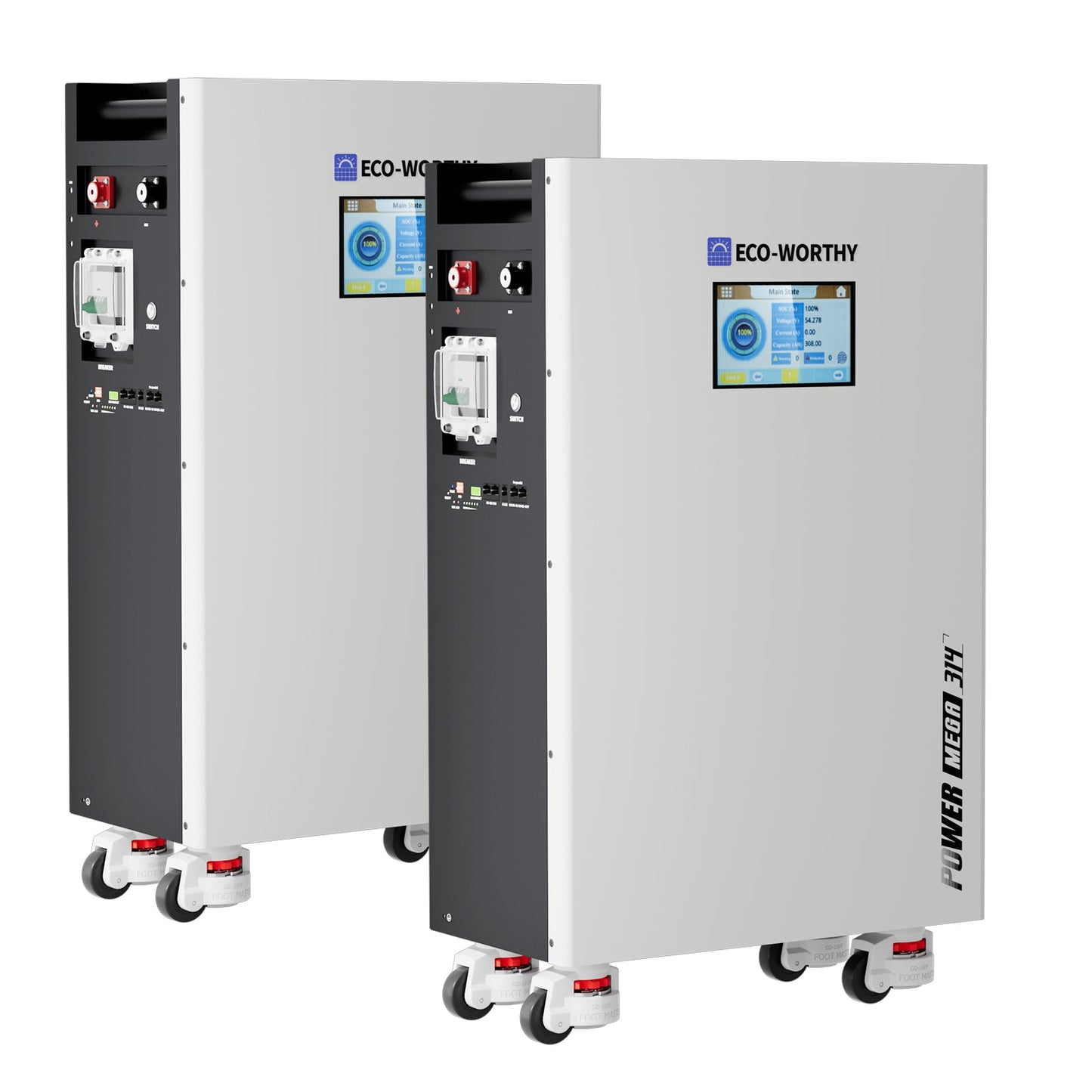 Eco - Worthy PowerMega 314 | 51.2V 314AH Lithium Battery | Active Balance | Fire Arrestors - lithium battery