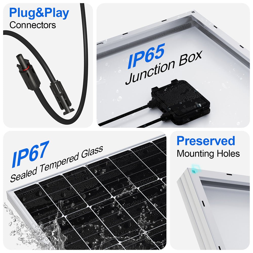 100W 12V Monocrystalline Solar Panel - 100W - 195W solar panel