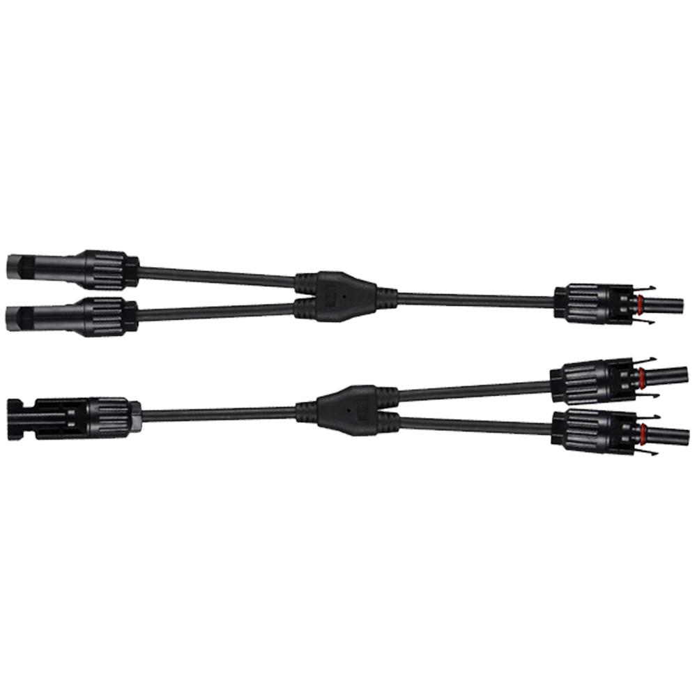 12AWG 1 Pair Solar MC4 Y Parallel Branch Connectors MFF&FMM Pair - wirings