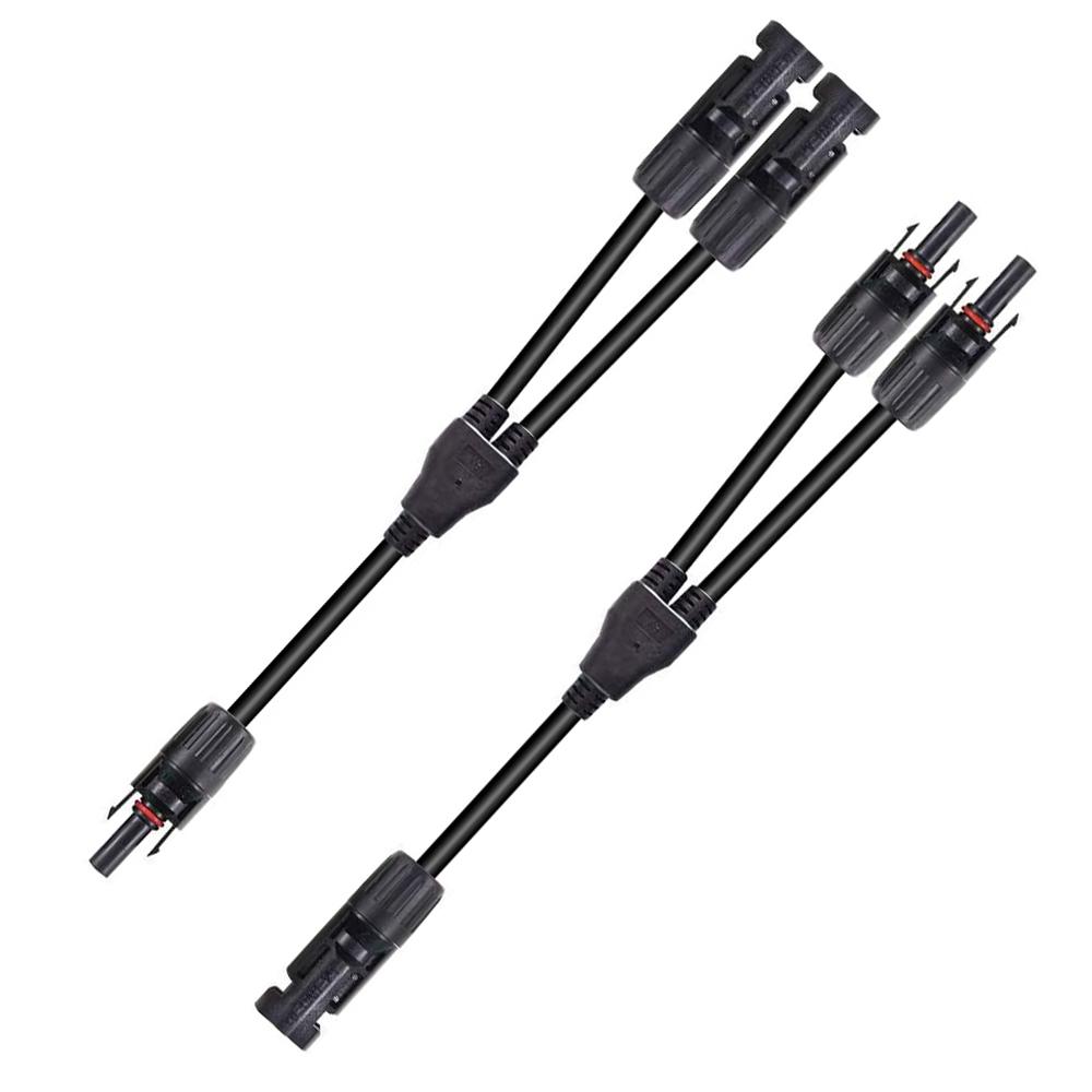 12AWG 1 Pair Solar MC4 Y Parallel Branch Connectors MFF&FMM Pair - wirings