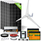 1000W 24V (400W Wind+6x100W Solar) Solar Wind Hybrid Kit with 3kW Inverter + Lithium Battery