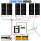 1000W 24V (400W Wind+6x100W Solar) Solar Wind Hybrid Kit with 3kW Inverter + Lithium Battery