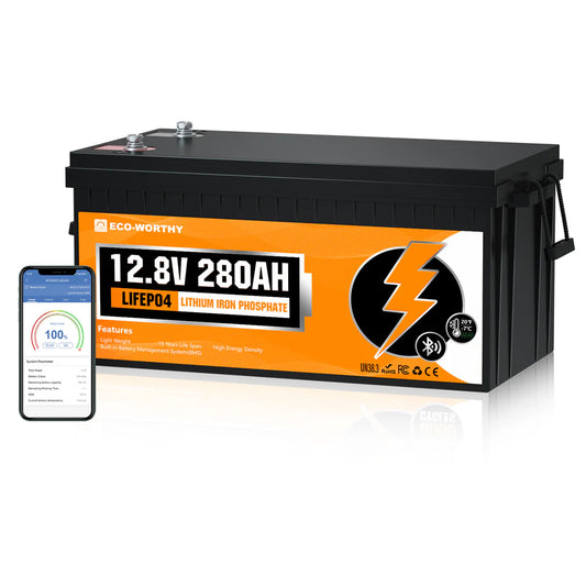 LiFePO4 12V 280Ah Lithium Iron Phosphate Battery With Bluetooth And Low-temperature Protection