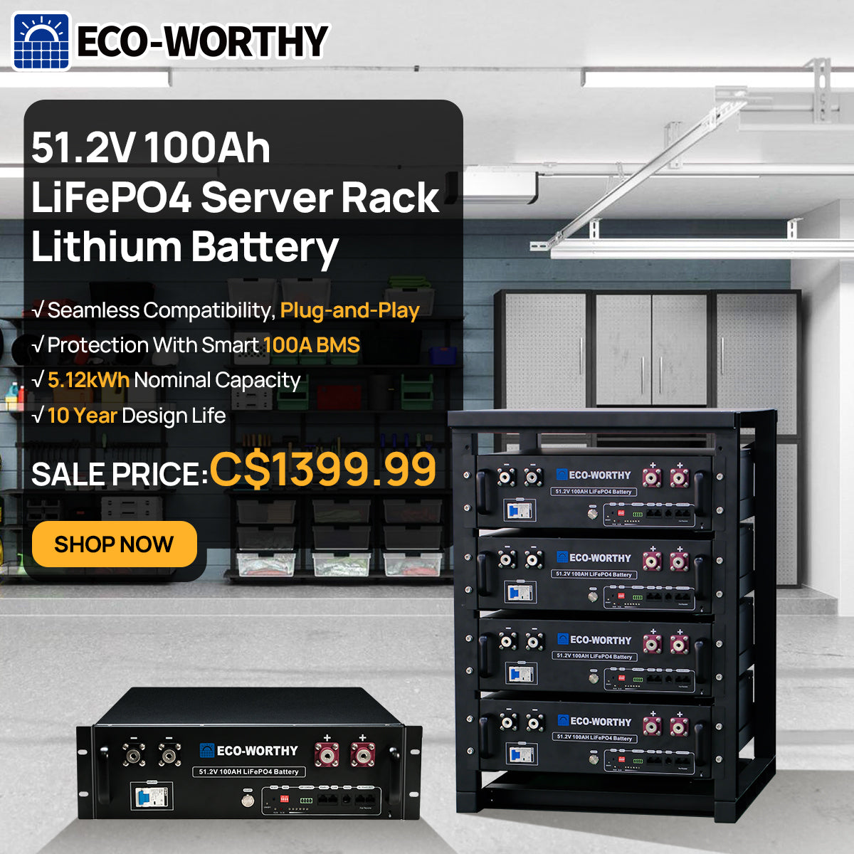 ECO-WORTHY: Solar Panel Kits & Lithium Battery &DIY Solar Power System ...