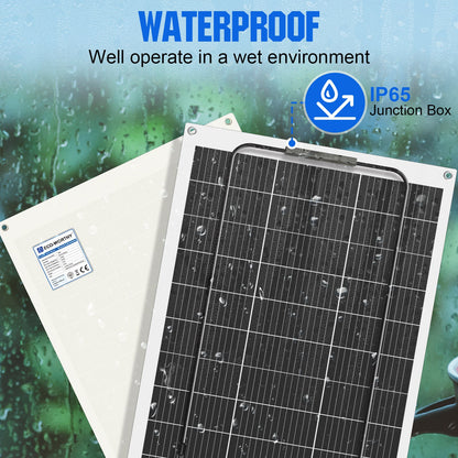 130W 12V Flexible Mono Solar Panel - 100W - 195W solar panel