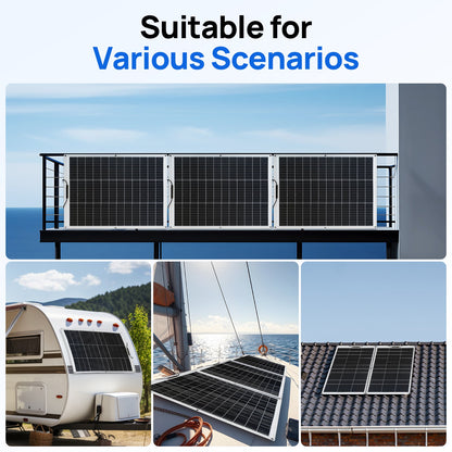 130W 12V Flexible Mono Solar Panel - 100W - 195W solar panel