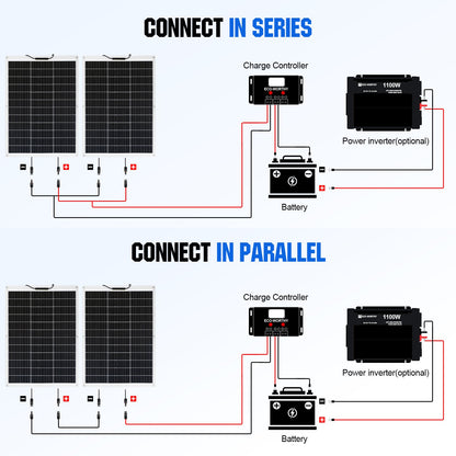 130W 12V Flexible Mono Solar Panel - 100W - 195W solar panel