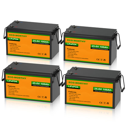LiFePO4 24V 100Ah Lithium Iron Phosphate Battery - eco-worthy-ca