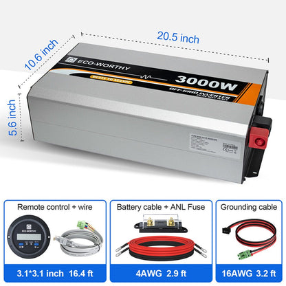 3000W Off Grid Pure Sine Wave Inverter 24V to 110V - Inverter