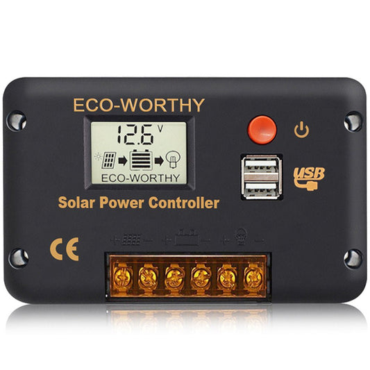 30A PWM LCD Display Solar Charge Controller Regulator with USB Port 12V/24V Autoswitch - charge controller