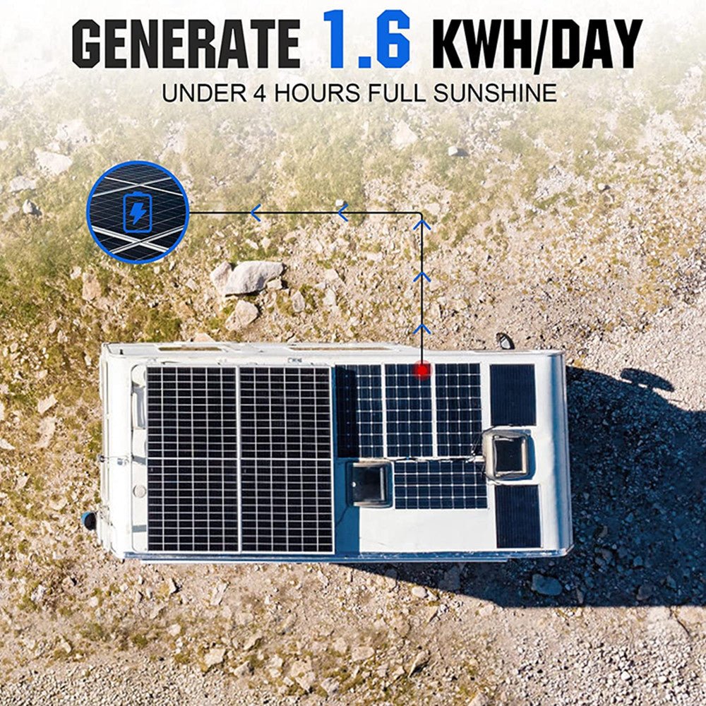 400W 12V (4x100W) Complete Off Grid Solar Kit - 100W - 1KW Solar panel kit