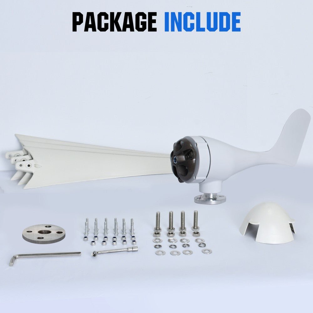 400W 12V/24V Wind Turbine Generator With 40A Hybrid Controller - Solar Wind Hybrid Kit