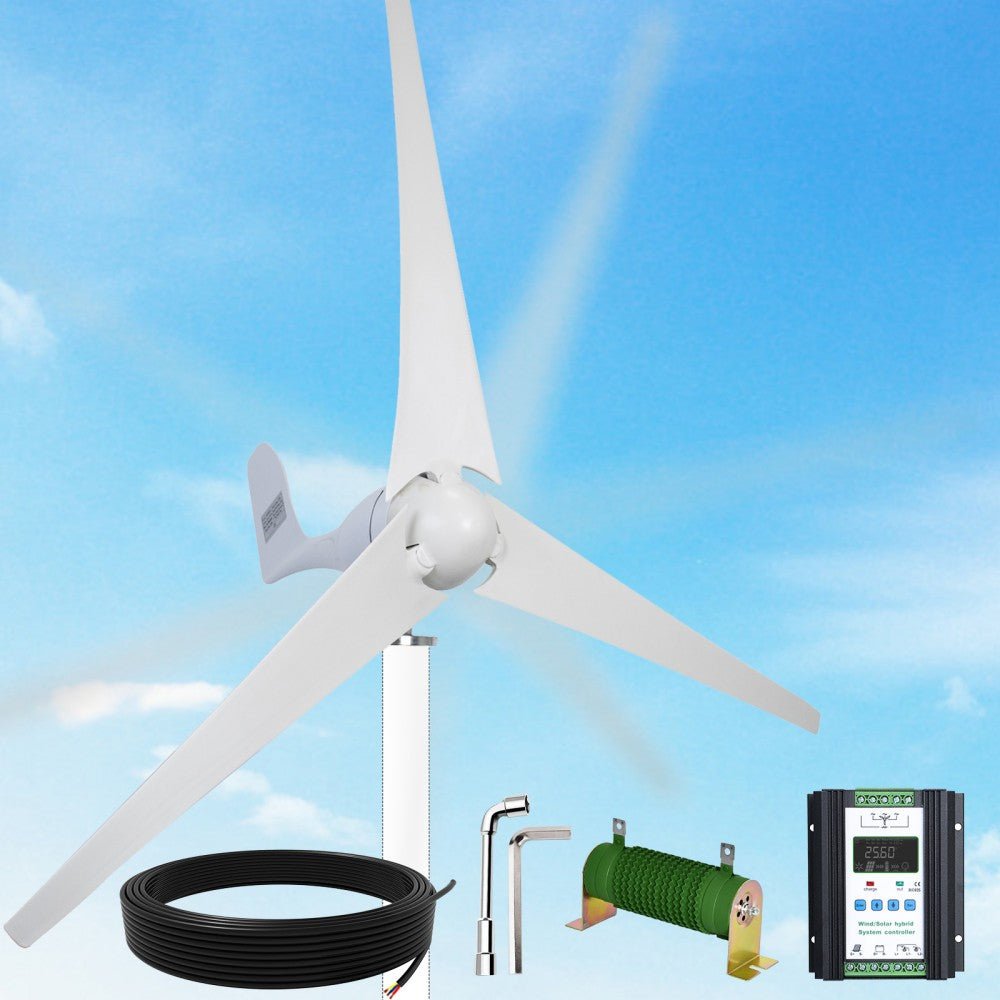 400W 12V/24V Wind Turbine Generator With 40A Hybrid Controller - Solar Wind Hybrid Kit