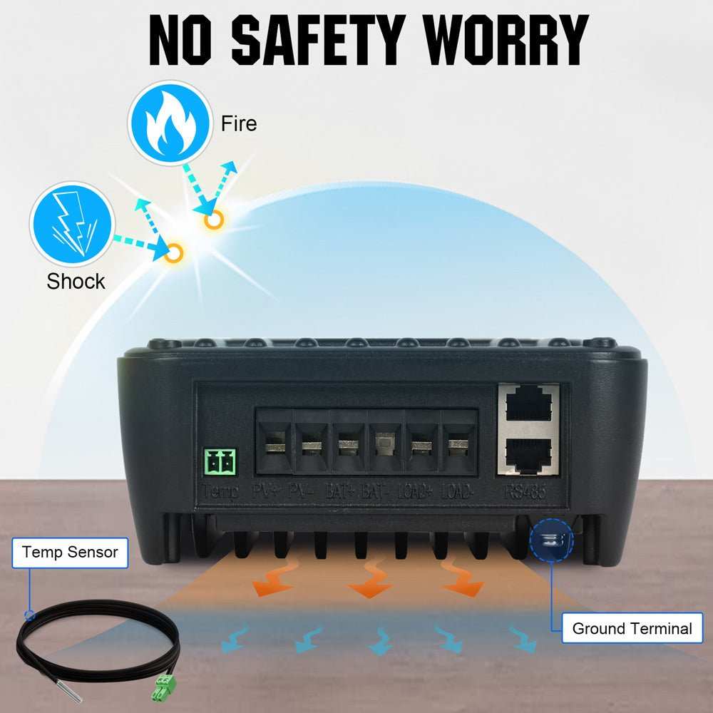 40A MPPT OLED Display Solar Charge Controller Regulator 12V/24V Autoswitch - charge controller