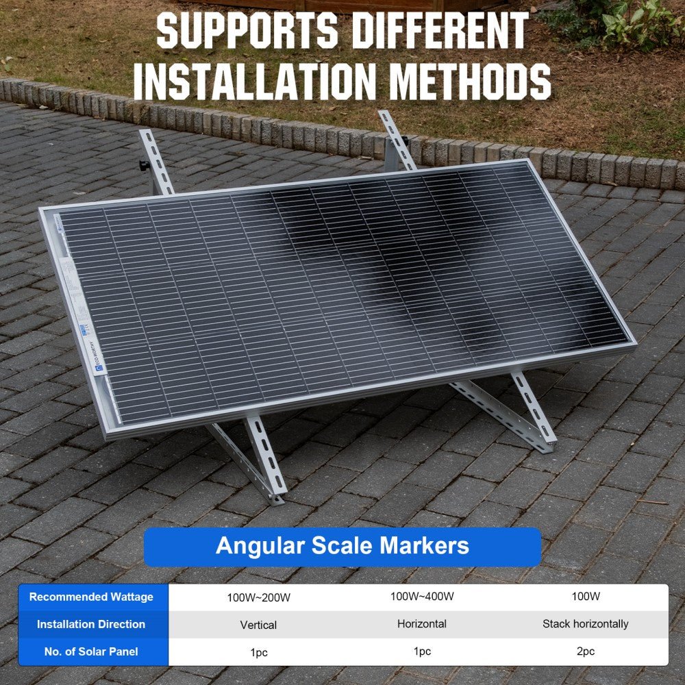 KEPEAK Foldable Solar Panel Mounting Bracket – Adjustable, Portable Carbon Steel Stand For Camping & RV