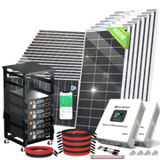 4680W 48V (24x Bifacial 195W) Complete Off Grid Solar Kit | 20.48kWh Battery Capacity | 120VAC/240VAC 5000W Split Phase Output
