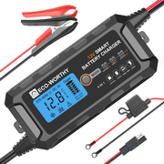 Eco-Worthy 12V 5A & 10A Smart Battery Charger with LCD Display for LiFePO4 Lithium Batteries