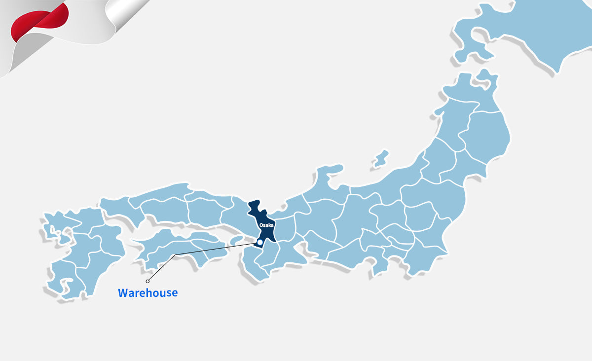 Delivery Areas and Warehouse Locations in Japan