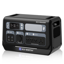 ECO-WORTHY 2400W Portable Power Station with 2048Wh LiFePO4 Battery