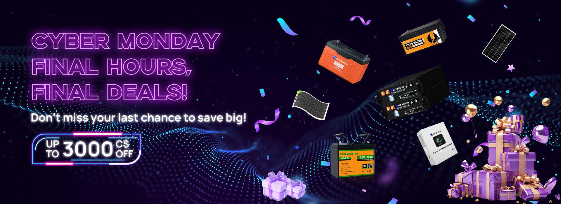 Eco-Worthy Cyber Monday Deals：Up to C$3000 OFF