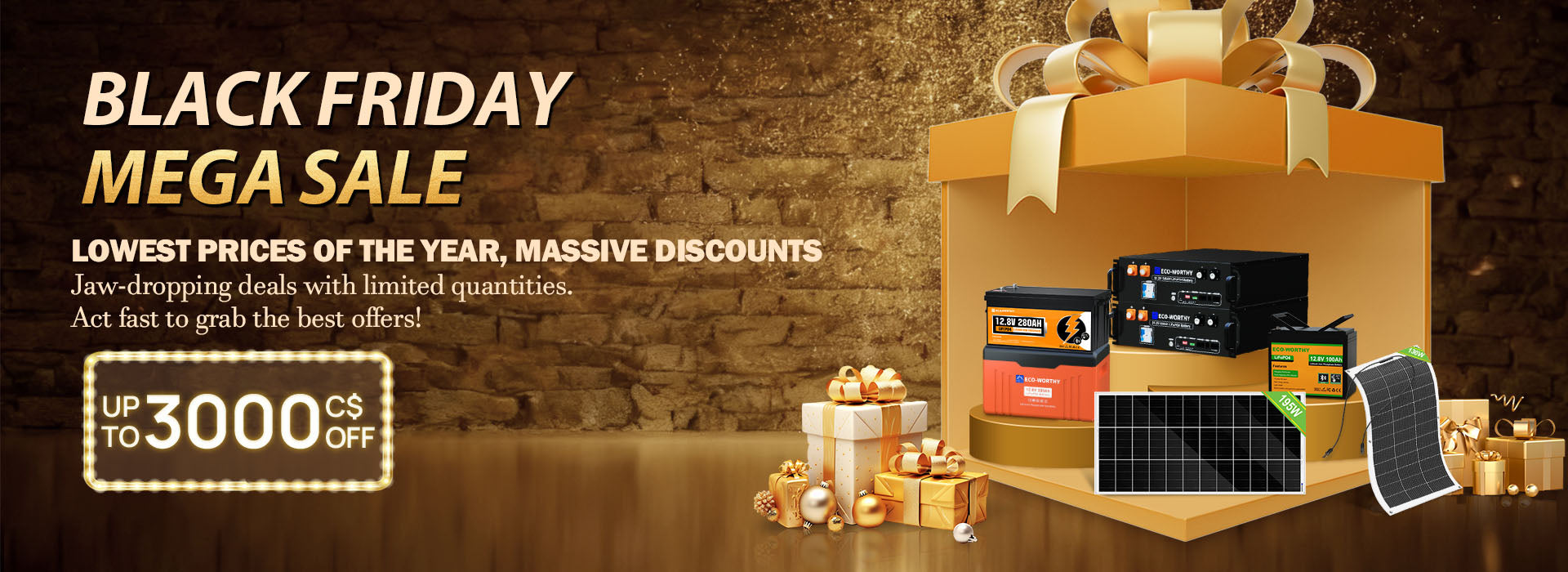 Eco-Worthy Black Friday Deals：Up to C$3000 OFF