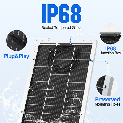 Bifacial 100W 12V Monocrystalline Solar Panel - 100W - 195W solar panel