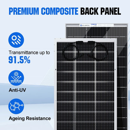 Bifacial 195W 12V Monocrystalline Solar Panel - 100W - 195W solar panel