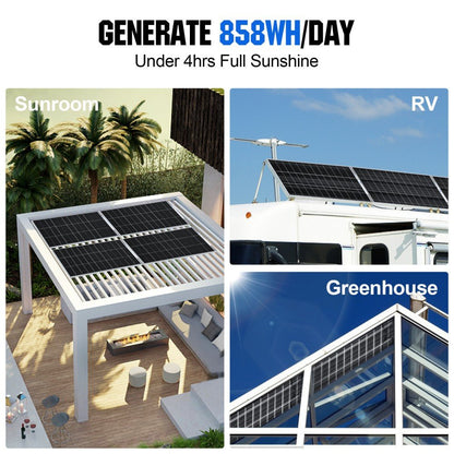 Bifacial 195W 12V Monocrystalline Solar Panel - 100W - 195W solar panel