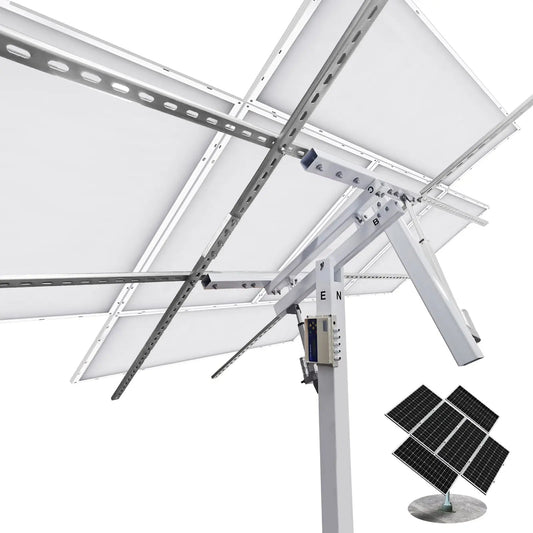 Dual Axis Solar Tracking System with Solar Tracker - mounting brackets