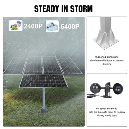 Dual Axis Solar Tracking System with Solar Tracker - mounting brackets