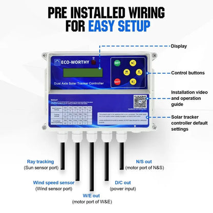 Dual Axis Solar Tracking System with Solar Tracker - mounting brackets
