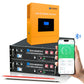 ECO - WORTHY 48V 100Ah LiFePO4 Home Backup Power+5000W 48V Off - Grid Inverter - lithium battery
