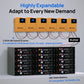 ECO - WORTHY 5.12kWh Home Backup Power with 48V 100Ah LiFePO4 Battery and 3500W 48V Off - Grid Inverter - BESS