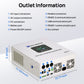 ECO - WORTHY 5000W 48V All-in-One Inverter with labeled outlets and dimensions on a white background