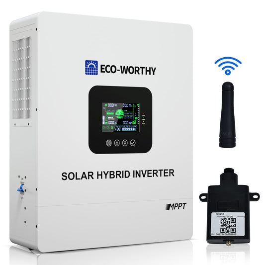ECO - WORTHY All - In - One 5000W 48V Split Phase Power Solar Power Inverter for Off Grid System| 100A MPPT Controller and 48V DC to 120V AC Pure Sine Wave - Inverter