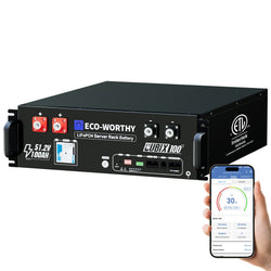 Eco-Worthy Cubix100 | 48V 100Ah LiFePO4 Server Rack Battery | UL9540 | UL1973 | UL9540A | CEC Listed