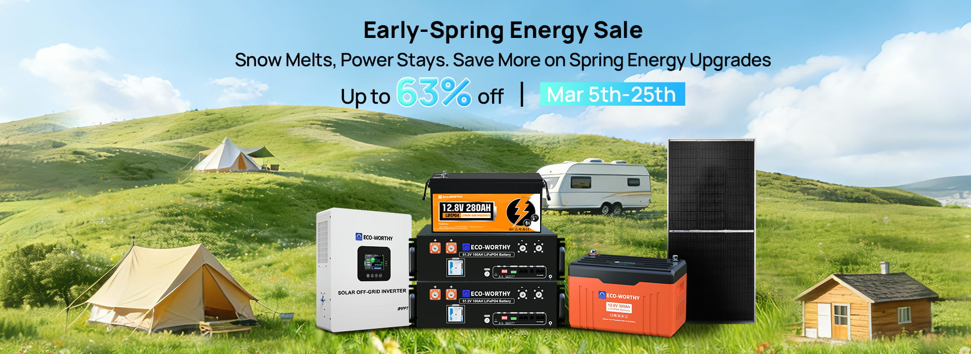 ECO-WORTHY Early-Spring Energy Sale: Up to 63% off. Save More on Spring Energy Upgrades.