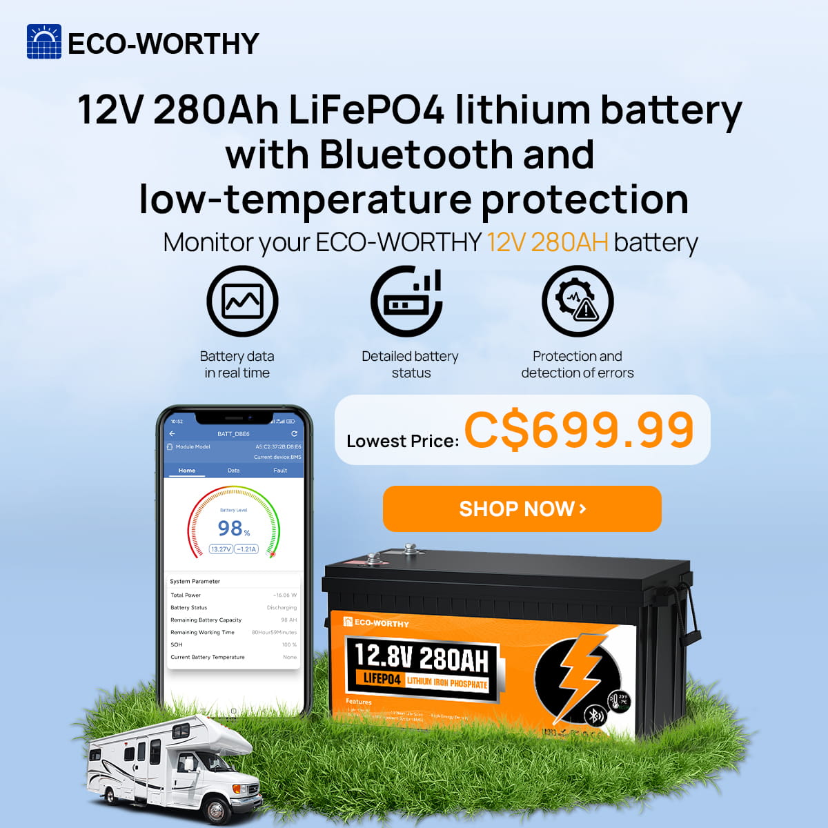 ECO-WORTHY: Solar Panel Kits & Lithium Battery &DIY Solar Power System ...