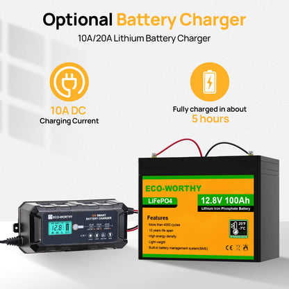 LiFePO4 12V 100Ah Lithium Iron Phosphate Battery With Low Temperature - lithium battery