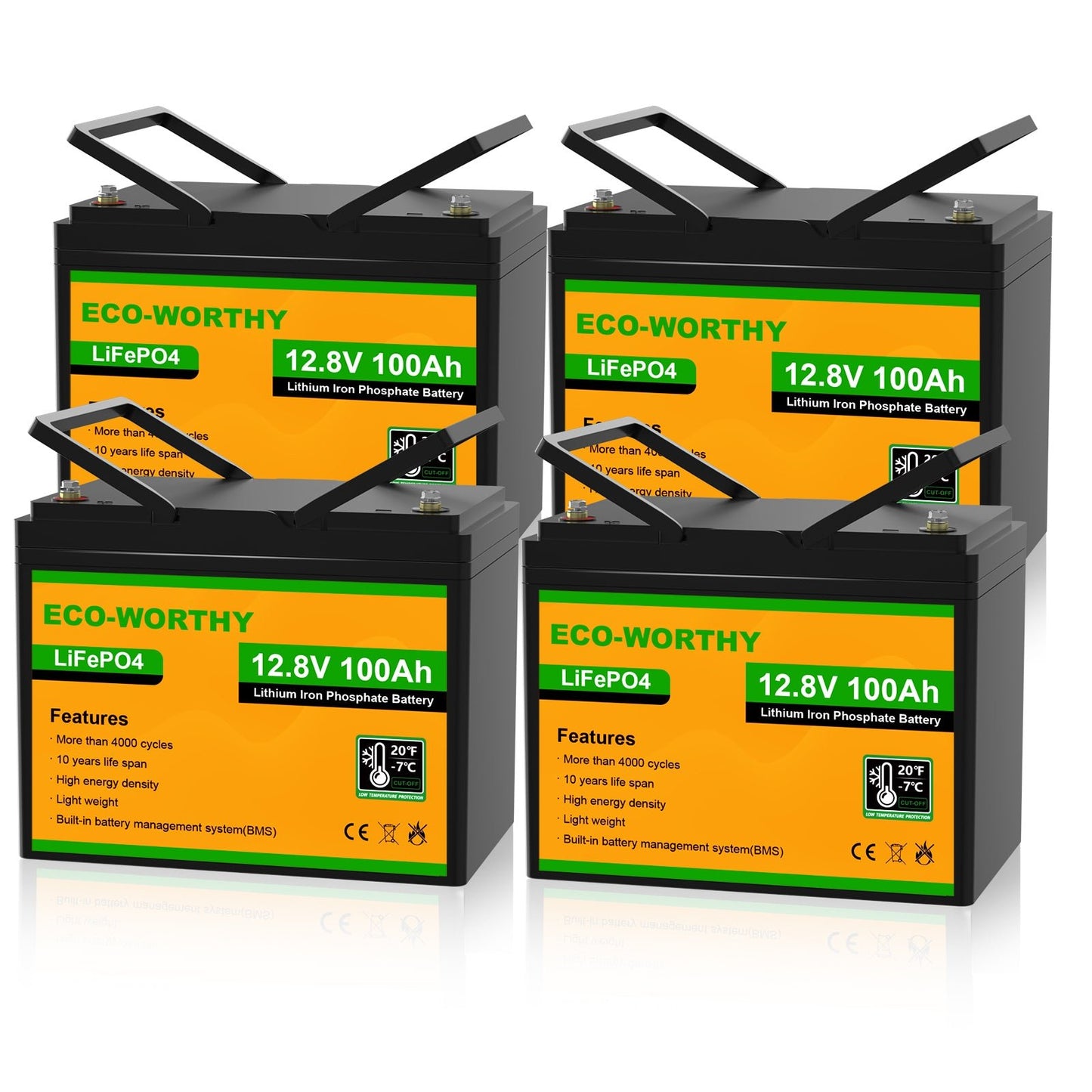 LiFePO4 12V 100Ah Lithium Iron Phosphate Battery With Low Temperature - lithium battery