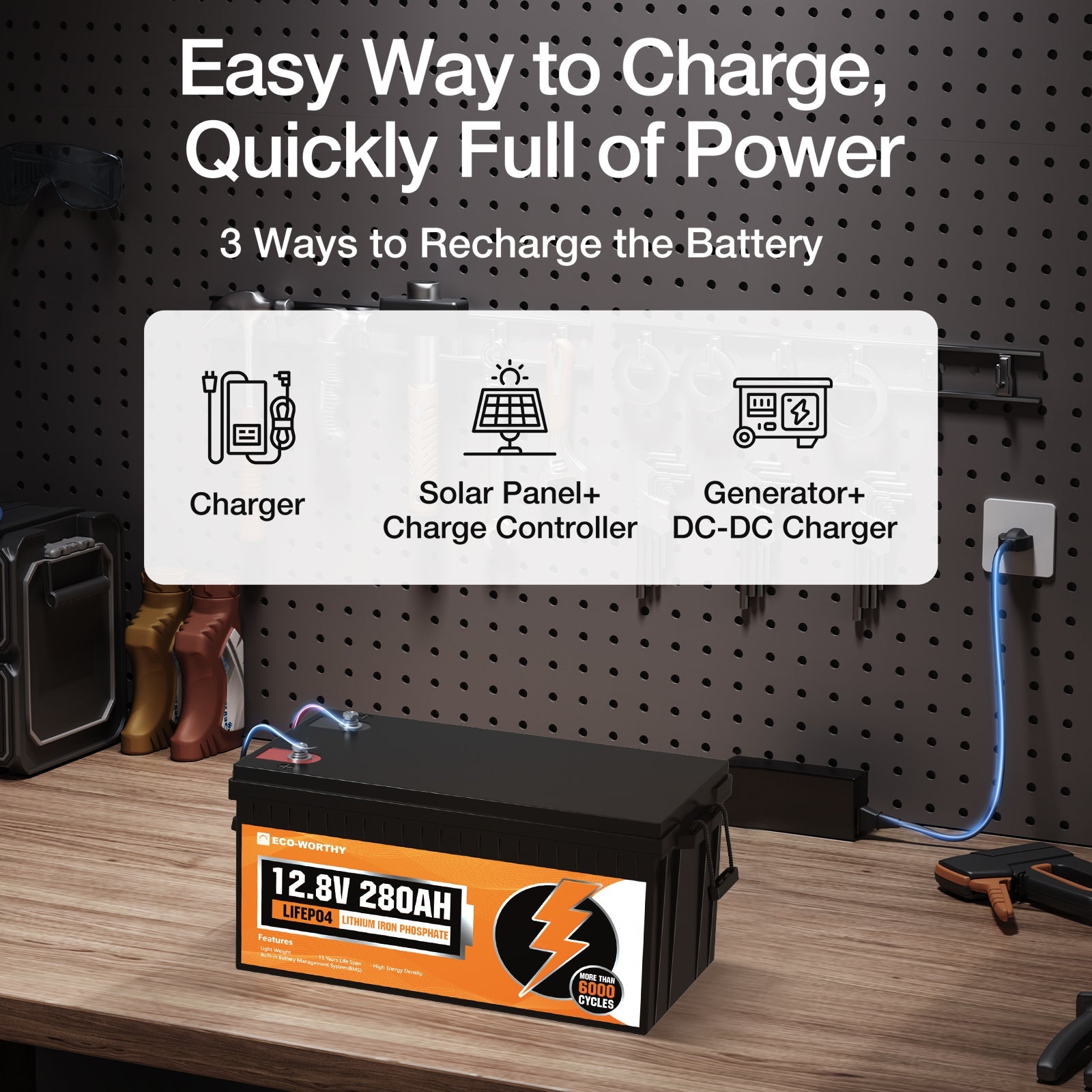 LiFePO4 12V 280Ah Lithium Iron Phosphate Battery (Refurbished) - lithium battery