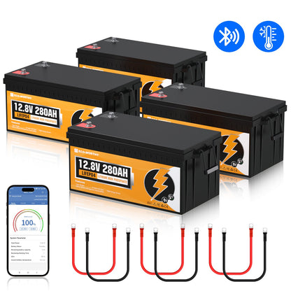 LiFePO4 12V 280Ah Lithium Iron Phosphate Battery With Bluetooth And Low - temperature Protection - lithium battery