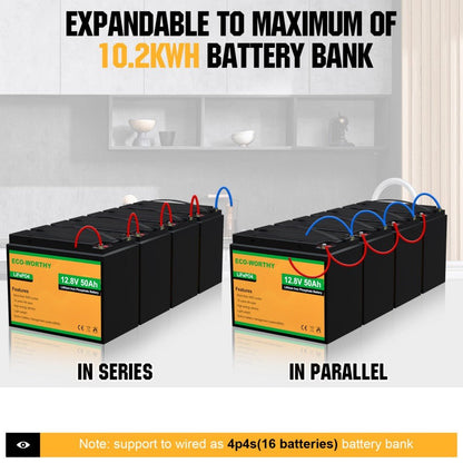 LiFePO4 12V 50Ah Lithium Iron Phosphate Battery - lithium battery