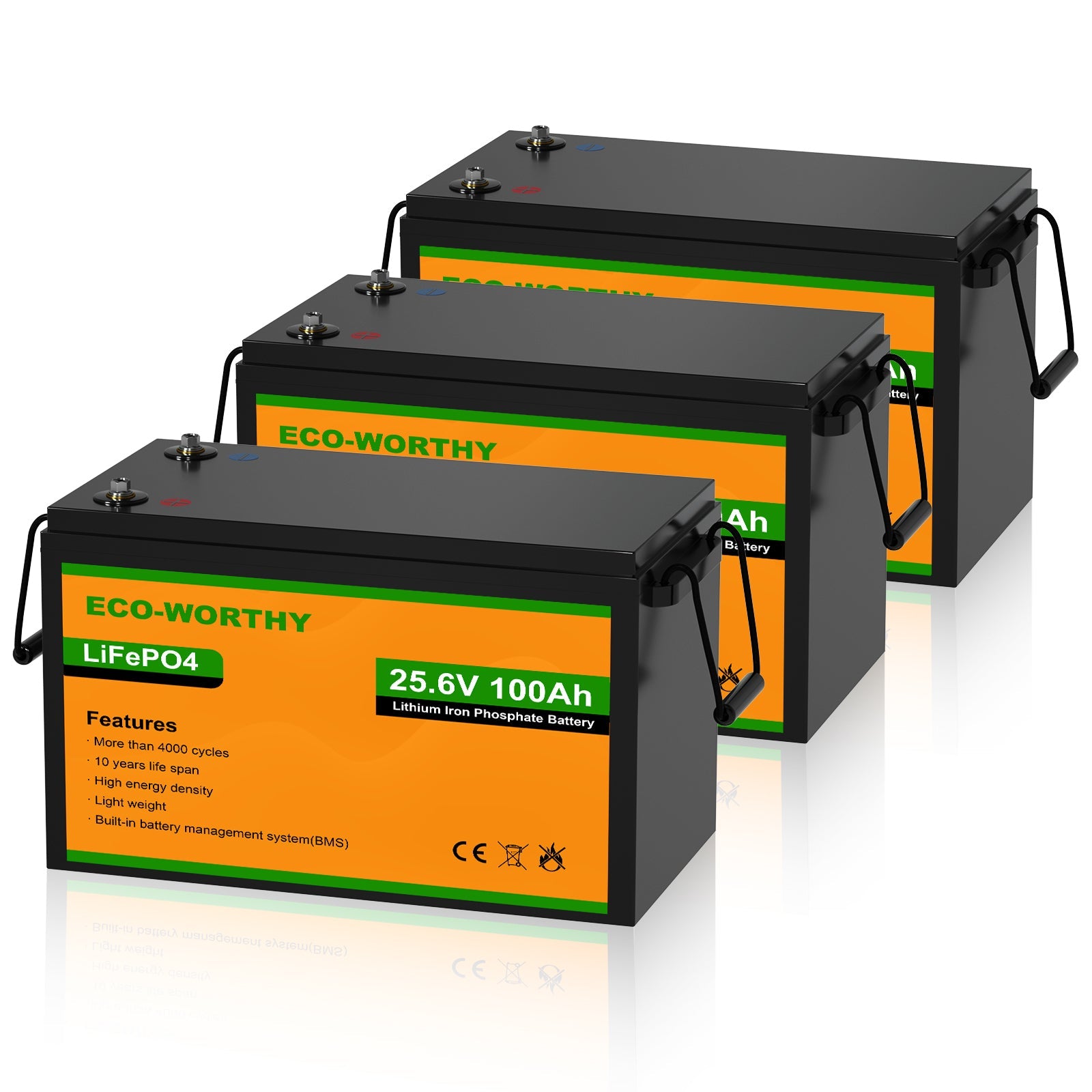 LiFePO4 24V 100Ah Lithium Iron Phosphate Battery - lithium battery
